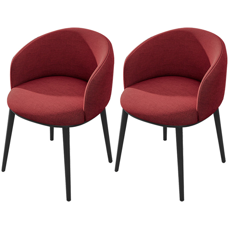 Modern Upholstered Home Arm Chair Solid Back Matte Finish Dining Chair Red 2 Piece Set Clearhalo ' kitchen&dining_furn' 'Dining Chairs' 'Dining Tables & Seating' 'dining_chair' 'furn' 'furn_dining_chair' 'Furniture' 'furniture_dining_chair' 'Kitchen & Dining Furniture' 'kitchen' 4451694