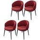 Modern Upholstered Home Arm Chair Solid Back Matte Finish Dining Chair Red 4 Piece Set Clearhalo ' kitchen&dining_furn' 'Dining Chairs' 'Dining Tables & Seating' 'dining_chair' 'furn' 'furn_dining_chair' 'Furniture' 'furniture_dining_chair' 'Kitchen & Dining Furniture' 'kitchen' 4451696