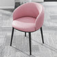 Modern Upholstered Home Arm Chair Solid Back Matte Finish Dining Chair Pink 1 Piece Clearhalo ' kitchen&dining_furn' 'Dining Chairs' 'Dining Tables & Seating' 'dining_chair' 'furn' 'furn_dining_chair' 'Furniture' 'furniture_dining_chair' 'Kitchen & Dining Furniture' 'kitchen' 4451698