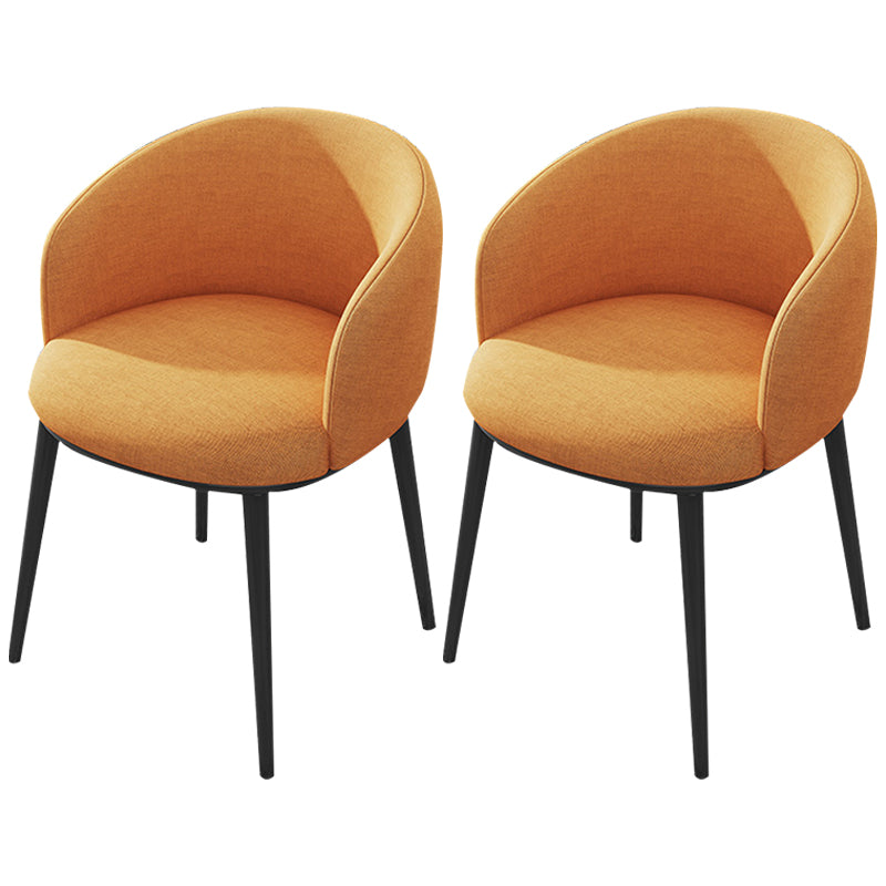 Modern Upholstered Home Arm Chair Solid Back Matte Finish Dining Chair Orange 2 Piece Set Clearhalo ' kitchen&dining_furn' 'Dining Chairs' 'Dining Tables & Seating' 'dining_chair' 'furn' 'furn_dining_chair' 'Furniture' 'furniture_dining_chair' 'Kitchen & Dining Furniture' 'kitchen' 4451706