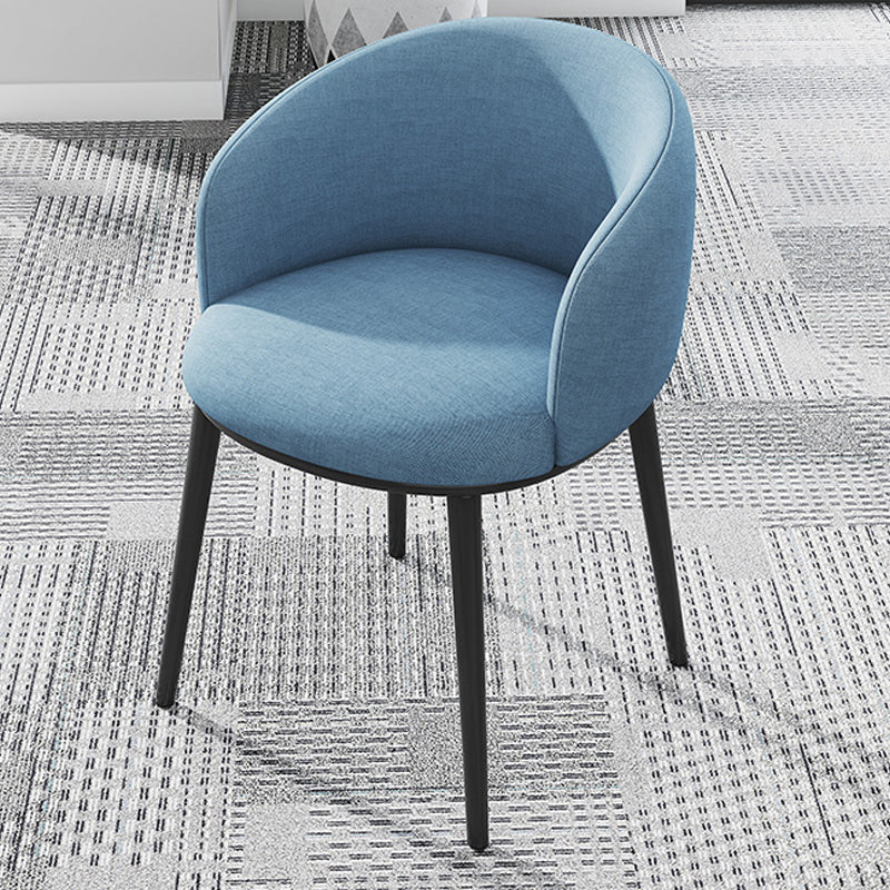 Modern Upholstered Home Arm Chair Solid Back Matte Finish Dining Chair Blue 1 Piece Clearhalo ' kitchen&dining_furn' 'Dining Chairs' 'Dining Tables & Seating' 'dining_chair' 'furn' 'furn_dining_chair' 'Furniture' 'furniture_dining_chair' 'Kitchen & Dining Furniture' 'kitchen' 4451708