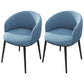 Modern Upholstered Home Arm Chair Solid Back Matte Finish Dining Chair Blue 2 Piece Set Clearhalo ' kitchen&dining_furn' 'Dining Chairs' 'Dining Tables & Seating' 'dining_chair' 'furn' 'furn_dining_chair' 'Furniture' 'furniture_dining_chair' 'Kitchen & Dining Furniture' 'kitchen' 4451709