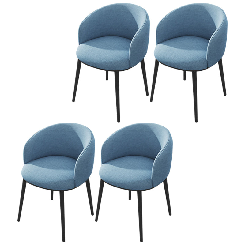 Modern Upholstered Home Arm Chair Solid Back Matte Finish Dining Chair Blue 4 Piece Set Clearhalo ' kitchen&dining_furn' 'Dining Chairs' 'Dining Tables & Seating' 'dining_chair' 'furn' 'furn_dining_chair' 'Furniture' 'furniture_dining_chair' 'Kitchen & Dining Furniture' 'kitchen' 4451710