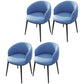 Modern Upholstered Home Arm Chair Solid Back Matte Finish Dining Chair Light Blue 4 Piece Set Clearhalo ' kitchen&dining_furn' 'Dining Chairs' 'Dining Tables & Seating' 'dining_chair' 'furn' 'furn_dining_chair' 'Furniture' 'furniture_dining_chair' 'Kitchen & Dining Furniture' 'kitchen' 4451713