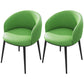 Modern Upholstered Home Arm Chair Solid Back Matte Finish Dining Chair Green 2 Piece Set Clearhalo ' kitchen&dining_furn' 'Dining Chairs' 'Dining Tables & Seating' 'dining_chair' 'furn' 'furn_dining_chair' 'Furniture' 'furniture_dining_chair' 'Kitchen & Dining Furniture' 'kitchen' 4451715