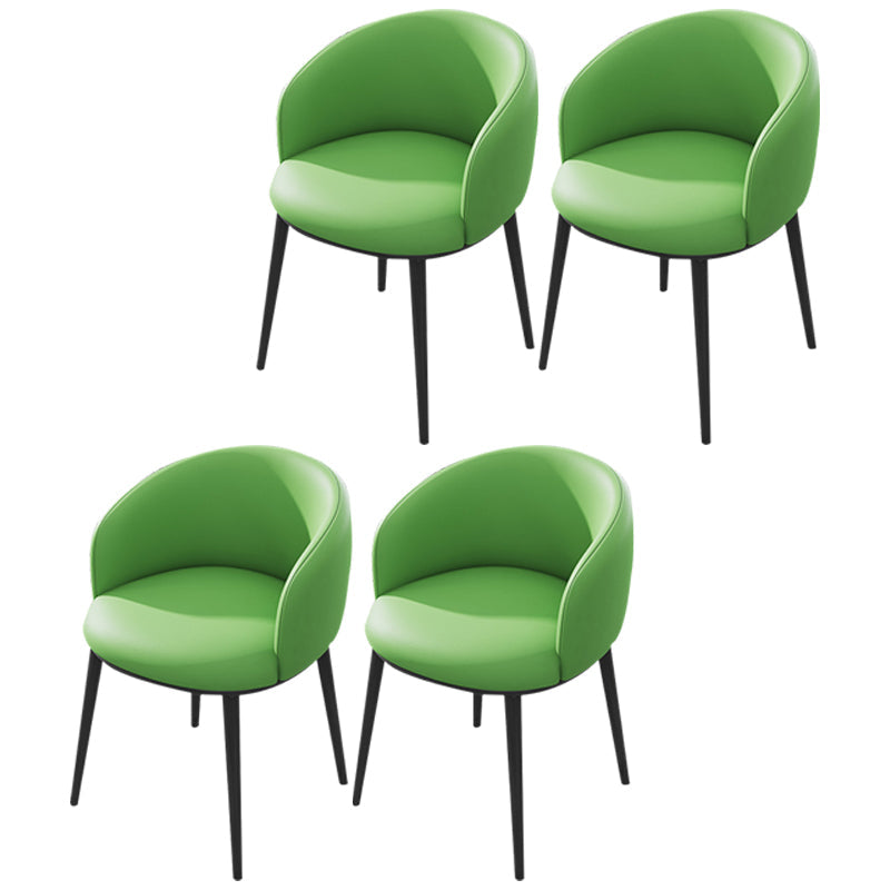 Modern Upholstered Home Arm Chair Solid Back Matte Finish Dining Chair Green 4 Piece Set Clearhalo ' kitchen&dining_furn' 'Dining Chairs' 'Dining Tables & Seating' 'dining_chair' 'furn' 'furn_dining_chair' 'Furniture' 'furniture_dining_chair' 'Kitchen & Dining Furniture' 'kitchen' 4451716