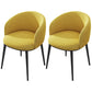 Modern Upholstered Home Arm Chair Solid Back Matte Finish Dining Chair Light Yellow 2 Piece Set Clearhalo ' kitchen&dining_furn' 'Dining Chairs' 'Dining Tables & Seating' 'dining_chair' 'furn' 'furn_dining_chair' 'Furniture' 'furniture_dining_chair' 'Kitchen & Dining Furniture' 'kitchen' 4451721