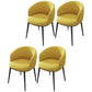 Modern Upholstered Home Arm Chair Solid Back Matte Finish Dining Chair Light Yellow 4 Piece Set Clearhalo ' kitchen&dining_furn' 'Dining Chairs' 'Dining Tables & Seating' 'dining_chair' 'furn' 'furn_dining_chair' 'Furniture' 'furniture_dining_chair' 'Kitchen & Dining Furniture' 'kitchen' 4451722