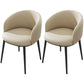 Modern Upholstered Home Arm Chair Solid Back Matte Finish Dining Chair Khaki 2 Piece Set Clearhalo ' kitchen&dining_furn' 'Dining Chairs' 'Dining Tables & Seating' 'dining_chair' 'furn' 'furn_dining_chair' 'Furniture' 'furniture_dining_chair' 'Kitchen & Dining Furniture' 'kitchen' 4451724
