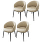 Modern Upholstered Home Arm Chair Solid Back Matte Finish Dining Chair Khaki 4 Piece Set Clearhalo ' kitchen&dining_furn' 'Dining Chairs' 'Dining Tables & Seating' 'dining_chair' 'furn' 'furn_dining_chair' 'Furniture' 'furniture_dining_chair' 'Kitchen & Dining Furniture' 'kitchen' 4451725
