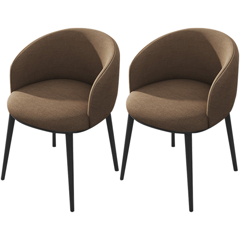 Modern Upholstered Home Arm Chair Solid Back Matte Finish Dining Chair Coffee 2 Piece Set Clearhalo ' kitchen&dining_furn' 'Dining Chairs' 'Dining Tables & Seating' 'dining_chair' 'furn' 'furn_dining_chair' 'Furniture' 'furniture_dining_chair' 'Kitchen & Dining Furniture' 'kitchen' 4451727