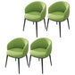 Modern Upholstered Home Arm Chair Solid Back Matte Finish Dining Chair Dark Green 4 Piece Set Clearhalo ' kitchen&dining_furn' 'Dining Chairs' 'Dining Tables & Seating' 'dining_chair' 'furn' 'furn_dining_chair' 'Furniture' 'furniture_dining_chair' 'Kitchen & Dining Furniture' 'kitchen' 4451731