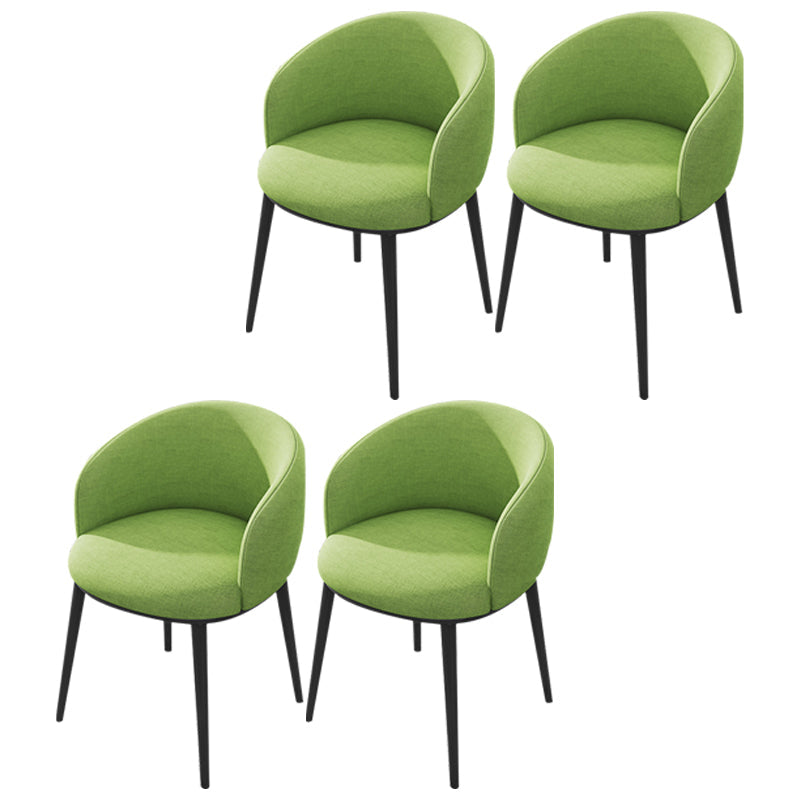 Modern Upholstered Home Arm Chair Solid Back Matte Finish Dining Chair Dark Green 4 Piece Set Clearhalo ' kitchen&dining_furn' 'Dining Chairs' 'Dining Tables & Seating' 'dining_chair' 'furn' 'furn_dining_chair' 'Furniture' 'furniture_dining_chair' 'Kitchen & Dining Furniture' 'kitchen' 4451731