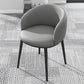 Modern Upholstered Home Arm Chair Solid Back Matte Finish Dining Chair Silver Gray 1 Piece Clearhalo ' kitchen&dining_furn' 'Dining Chairs' 'Dining Tables & Seating' 'dining_chair' 'furn' 'furn_dining_chair' 'Furniture' 'furniture_dining_chair' 'Kitchen & Dining Furniture' 'kitchen' 4451732