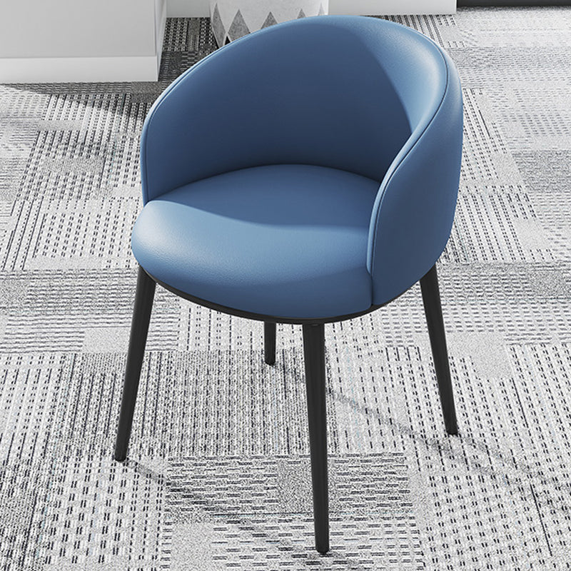Modern Upholstered Home Arm Chair Solid Back Matte Finish Dining Chair Dark Blue 1 Piece Clearhalo ' kitchen&dining_furn' 'Dining Chairs' 'Dining Tables & Seating' 'dining_chair' 'furn' 'furn_dining_chair' 'Furniture' 'furniture_dining_chair' 'Kitchen & Dining Furniture' 'kitchen' 4451735