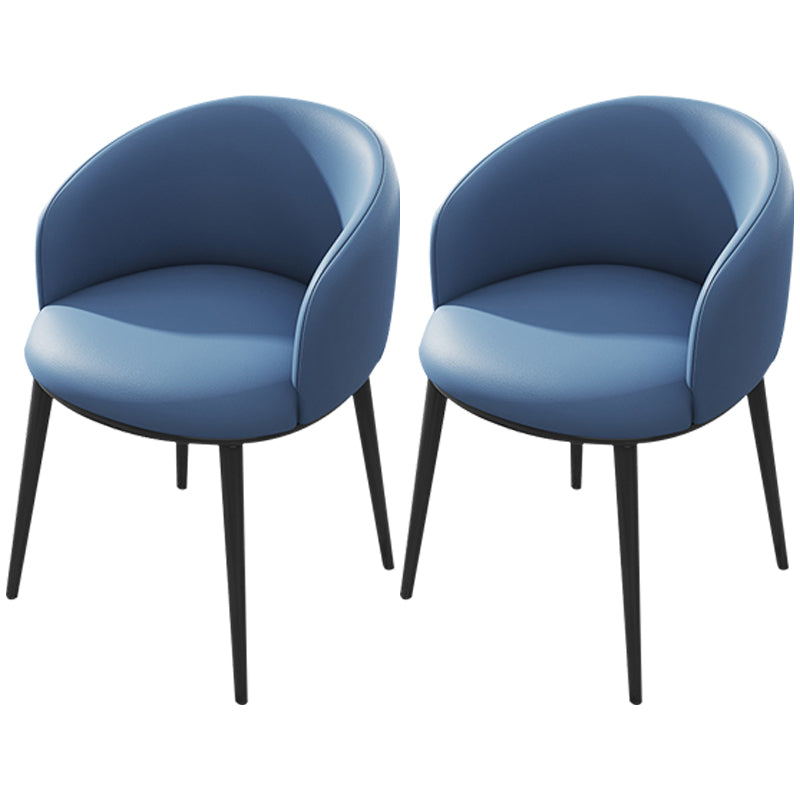 Modern Upholstered Home Arm Chair Solid Back Matte Finish Dining Chair Dark Blue 2 Piece Set Clearhalo ' kitchen&dining_furn' 'Dining Chairs' 'Dining Tables & Seating' 'dining_chair' 'furn' 'furn_dining_chair' 'Furniture' 'furniture_dining_chair' 'Kitchen & Dining Furniture' 'kitchen' 4451736