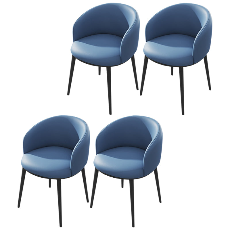 Modern Upholstered Home Arm Chair Solid Back Matte Finish Dining Chair Dark Blue 4 Piece Set Clearhalo ' kitchen&dining_furn' 'Dining Chairs' 'Dining Tables & Seating' 'dining_chair' 'furn' 'furn_dining_chair' 'Furniture' 'furniture_dining_chair' 'Kitchen & Dining Furniture' 'kitchen' 4451737