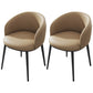 Modern Upholstered Home Arm Chair Solid Back Matte Finish Dining Chair Dark Coffee 2 Piece Set Clearhalo ' kitchen&dining_furn' 'Dining Chairs' 'Dining Tables & Seating' 'dining_chair' 'furn' 'furn_dining_chair' 'Furniture' 'furniture_dining_chair' 'Kitchen & Dining Furniture' 'kitchen' 4451739