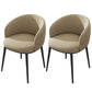 Modern Upholstered Home Arm Chair Solid Back Matte Finish Dining Chair Light Khaki 2 Piece Set Clearhalo ' kitchen&dining_furn' 'Dining Chairs' 'Dining Tables & Seating' 'dining_chair' 'furn' 'furn_dining_chair' 'Furniture' 'furniture_dining_chair' 'Kitchen & Dining Furniture' 'kitchen' 4451742