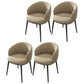 Modern Upholstered Home Arm Chair Solid Back Matte Finish Dining Chair Light Khaki 4 Piece Set Clearhalo ' kitchen&dining_furn' 'Dining Chairs' 'Dining Tables & Seating' 'dining_chair' 'furn' 'furn_dining_chair' 'Furniture' 'furniture_dining_chair' 'Kitchen & Dining Furniture' 'kitchen' 4451743