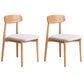 Contemporary Design Open Back Dining Side Chair Armless Chairs with Wood Legs Silver Gray 2 Piece Set Clearhalo ' kitchen&dining_furn' 'Dining Chairs' 'Dining Tables & Seating' 'dining_chair' 'furn' 'furn_dining_chair' 'Furniture' 'furniture_dining_chair' 'Kitchen & Dining Furniture' 'kitchen' 4451752