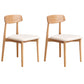 Contemporary Design Open Back Dining Side Chair Armless Chairs with Wood Legs Gloss White 2 Piece Set Clearhalo ' kitchen&dining_furn' 'Dining Chairs' 'Dining Tables & Seating' 'dining_chair' 'furn' 'furn_dining_chair' 'Furniture' 'furniture_dining_chair' 'Kitchen & Dining Furniture' 'kitchen' 4451756