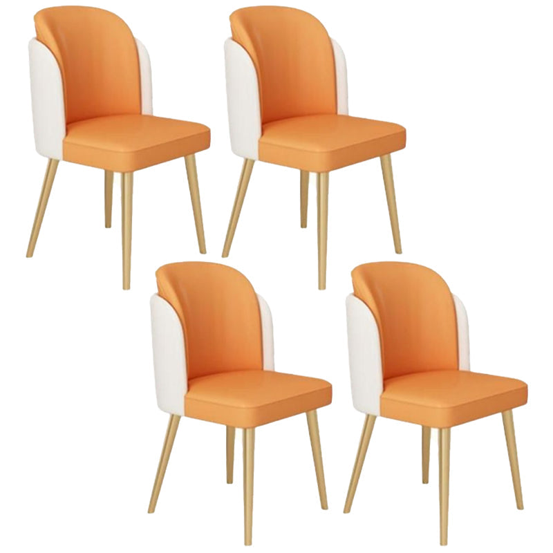 Nordic 1/4/5/7 Pieces Dining Set Sintered Stone Dining Furniture Set /Separate Items 4 Orange Chairs Clearhalo 'Dining Room Sets' 'Dining Tables & Seating' 'dining_room_set' 'furn' 'furn_dining_room_set' 'Furniture' 'furniture_dining_room_set' 'Kitchen & Dining Furniture' 'kitchen&dining_furn' 'kitchen' 4451764