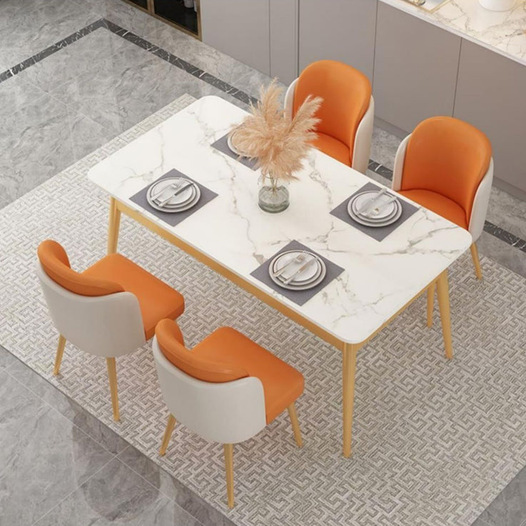 Nordic 1/4/5/7 Pieces Dining Set Sintered Stone Dining Furniture Set /Separate Items 5 Pieces: Table, 4 Chairs Clearhalo 'Dining Room Sets' 'Dining Tables & Seating' 'dining_room_set' 'furn' 'furn_dining_room_set' 'Furniture' 'furniture_dining_room_set' 'Kitchen & Dining Furniture' 'kitchen&dining_furn' 'kitchen' 4451766