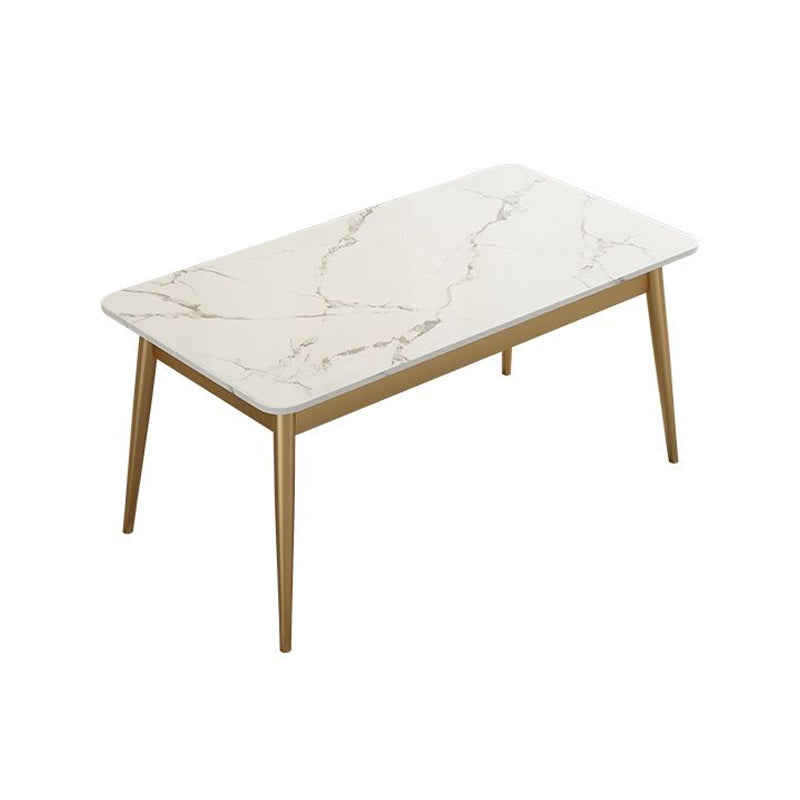 Nordic 1/4/5/7 Pieces Dining Set Sintered Stone Dining Furniture Set /Separate Items White 51.2"L x 27.6"W Clearhalo 'Dining Room Sets' 'Dining Tables & Seating' 'dining_room_set' 'furn' 'furn_dining_room_set' 'Furniture' 'furniture_dining_room_set' 'Kitchen & Dining Furniture' 'kitchen&dining_furn' 'kitchen' 4451769