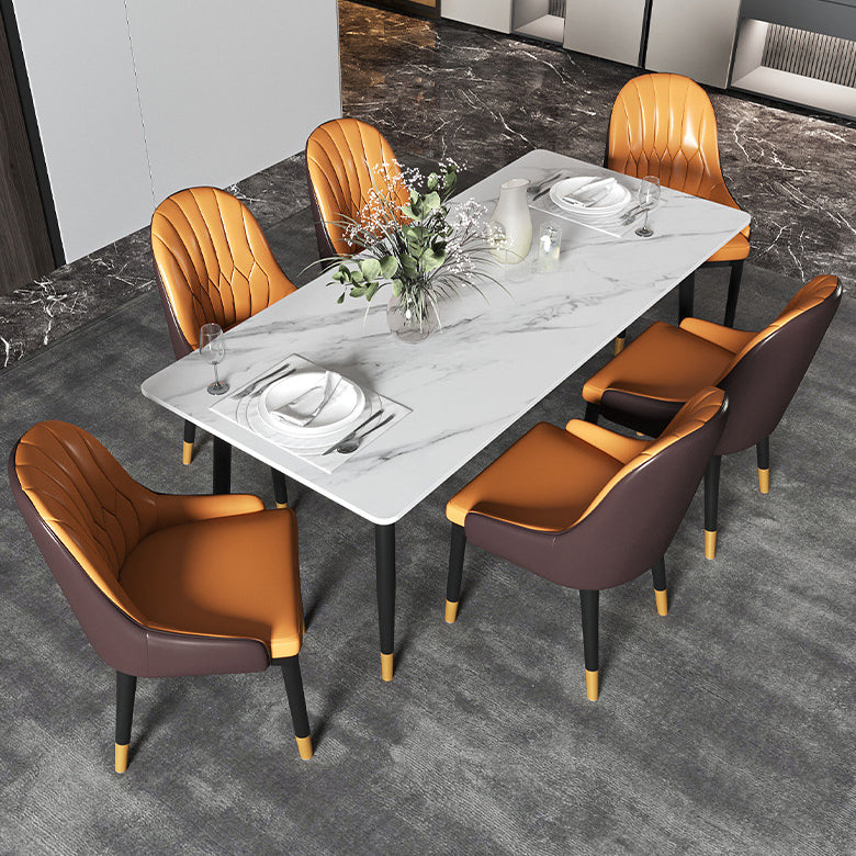 Modern Metal Dining Room Set 1/2/5/7 Pieces Dining Furniture Set Clearhalo 'Dining Room Sets' 'Dining Tables & Seating' 'dining_room_set' 'furn' 'furn_dining_room_set' 'Furniture' 'furniture_dining_room_set' 'Kitchen & Dining Furniture' 'kitchen&dining_furn' 'kitchen' 4451795