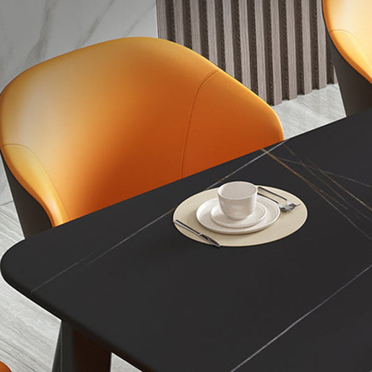 Contemporary 1/2/5/7 Pieces Dining Set Sintered Stone Dining Table Clearhalo 'Dining Room Sets' 'Dining Tables & Seating' 'dining_room_set' 'furn' 'furn_dining_room_set' 'Furniture' 'furniture_dining_room_set' 'Kitchen & Dining Furniture' 'kitchen&dining_furn' 'kitchen' 4451815