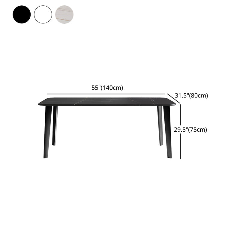 Contemporary 1/2/5/7 Pieces Dining Set Sintered Stone Dining Table Clearhalo 'Dining Room Sets' 'Dining Tables & Seating' 'dining_room_set' 'furn' 'furn_dining_room_set' 'Furniture' 'furniture_dining_room_set' 'Kitchen & Dining Furniture' 'kitchen&dining_furn' 'kitchen' 4451821
