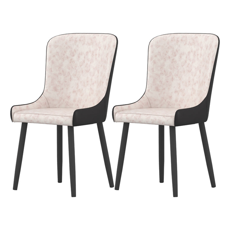 1/2/3/4/5 Pcs Metal Modern Dining Set with Round Dining Table Dinette Set 2 White Chairs Clearhalo 'Dining Room Sets' 'Dining Tables & Seating' 'dining_room_set' 'furn' 'furn_dining_room_set' 'Furniture' 'furniture_dining_room_set' 'Kitchen & Dining Furniture' 'kitchen&dining_furn' 'kitchen' 4451827