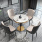 1/2/3/4/5 Pcs Metal Modern Dining Set with Round Dining Table Dinette Set Clearhalo 'Dining Room Sets' 'Dining Tables & Seating' 'dining_room_set' 'furn' 'furn_dining_room_set' 'Furniture' 'furniture_dining_room_set' 'Kitchen & Dining Furniture' 'kitchen&dining_furn' 'kitchen' 4451829