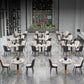 1/2/3/4/5 Pcs Metal Modern Dining Set with Round Dining Table Dinette Set Clearhalo 'Dining Room Sets' 'Dining Tables & Seating' 'dining_room_set' 'furn' 'furn_dining_room_set' 'Furniture' 'furniture_dining_room_set' 'Kitchen & Dining Furniture' 'kitchen&dining_furn' 'kitchen' 4451838