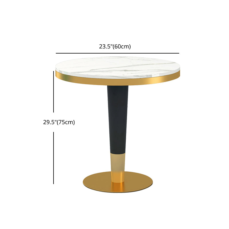 1/2/3/4/5 Pcs Metal Modern Dining Set with Round Dining Table Dinette Set Clearhalo 'Dining Room Sets' 'Dining Tables & Seating' 'dining_room_set' 'furn' 'furn_dining_room_set' 'Furniture' 'furniture_dining_room_set' 'Kitchen & Dining Furniture' 'kitchen&dining_furn' 'kitchen' 4451843