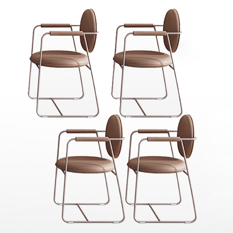 Luxury 1/4/5/7 Pieces Rectangle Dining Set Sintered Stone Dining Table Set for Kitchen 4 Brown Chairs Clearhalo 'Dining Room Sets' 'Dining Tables & Seating' 'dining_room_set' 'furn' 'furn_dining_room_set' 'Furniture' 'furniture_dining_room_set' 'Kitchen & Dining Furniture' 'kitchen&dining_furn' 'kitchen' 4451859