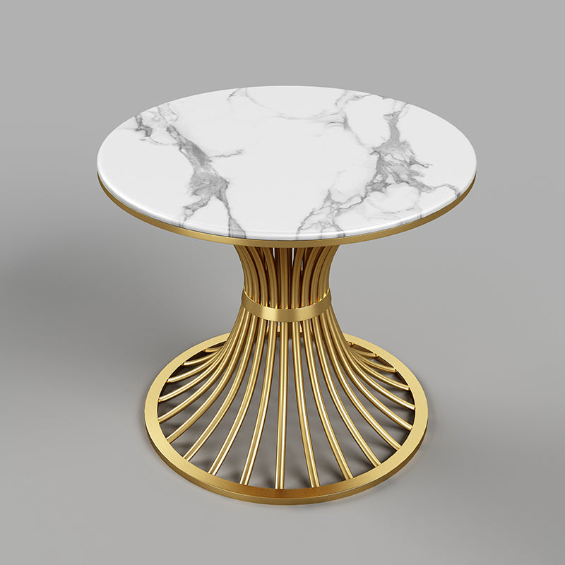 1/5 Pcs Metal Glam Style Dining Room Set with Round Table and Pedestal Base Dining Set Clearhalo 'Dining Room Sets' 'Dining Tables & Seating' 'dining_room_set' 'furn' 'furn_dining_room_set' 'Furniture' 'furniture_dining_room_set' 'Kitchen & Dining Furniture' 'kitchen&dining_furn' 'kitchen' 4451876