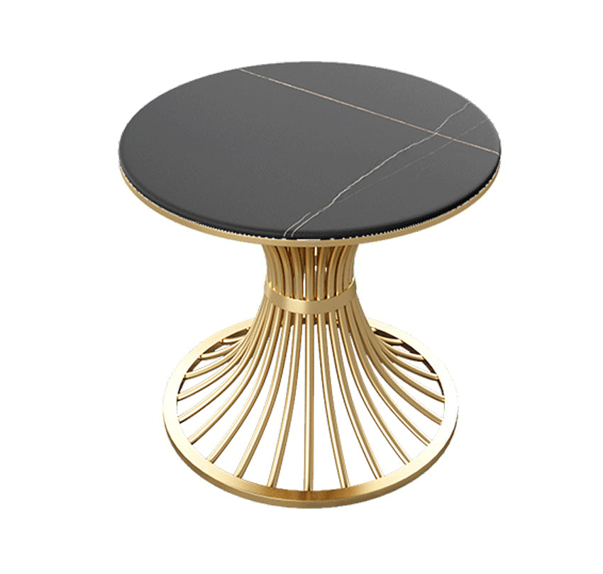 1/5 Pcs Metal Glam Style Dining Room Set with Round Table and Pedestal Base Dining Set Clearhalo 'Dining Room Sets' 'Dining Tables & Seating' 'dining_room_set' 'furn' 'furn_dining_room_set' 'Furniture' 'furniture_dining_room_set' 'Kitchen & Dining Furniture' 'kitchen&dining_furn' 'kitchen' 4451878