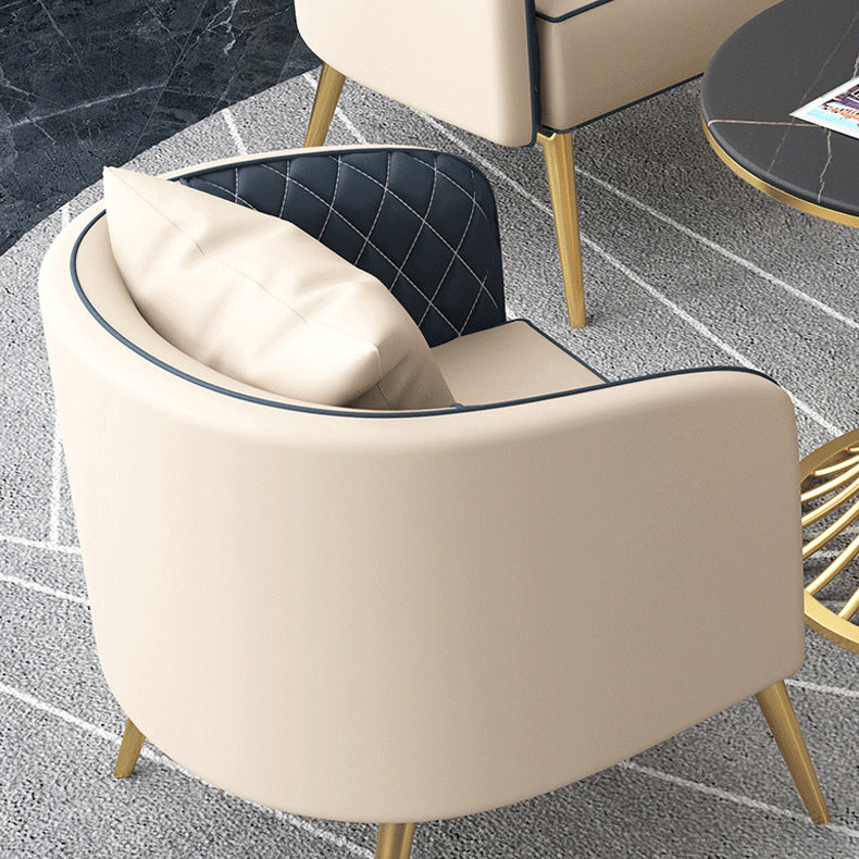 1/5 Pcs Metal Glam Style Dining Room Set with Round Table and Pedestal Base Dining Set Clearhalo 'Dining Room Sets' 'Dining Tables & Seating' 'dining_room_set' 'furn' 'furn_dining_room_set' 'Furniture' 'furniture_dining_room_set' 'Kitchen & Dining Furniture' 'kitchen&dining_furn' 'kitchen' 4451884