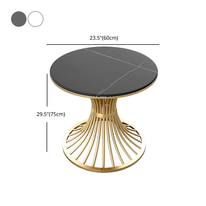 1/5 Pcs Metal Glam Style Dining Room Set with Round Table and Pedestal Base Dining Set Clearhalo 'Dining Room Sets' 'Dining Tables & Seating' 'dining_room_set' 'furn' 'furn_dining_room_set' 'Furniture' 'furniture_dining_room_set' 'Kitchen & Dining Furniture' 'kitchen&dining_furn' 'kitchen' 4451892