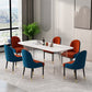 1/2/5/7 Pieces Modern Dining Set with Rectangle Table and Red Chairs Dinette Set Clearhalo 'Dining Room Sets' 'Dining Tables & Seating' 'dining_room_set' 'furn' 'furn_dining_room_set' 'Furniture' 'furniture_dining_room_set' 'Kitchen & Dining Furniture' 'kitchen&dining_furn' 'kitchen' 4451914
