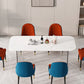 1/2/5/7 Pieces Modern Dining Set with Rectangle Table and Red Chairs Dinette Set Clearhalo 'Dining Room Sets' 'Dining Tables & Seating' 'dining_room_set' 'furn' 'furn_dining_room_set' 'Furniture' 'furniture_dining_room_set' 'Kitchen & Dining Furniture' 'kitchen&dining_furn' 'kitchen' 4451929