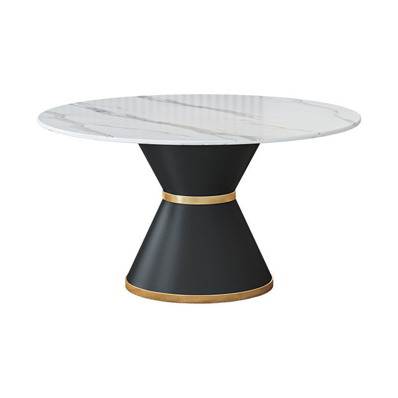 1/2/7/9 Pcs Metal Modern Dining Room Set with Round Indoor Table Dining Set White 53"L x 53"W Clearhalo 'Dining Room Sets' 'Dining Tables & Seating' 'dining_room_set' 'furn' 'furn_dining_room_set' 'Furniture' 'furniture_dining_room_set' 'Kitchen & Dining Furniture' 'kitchen&dining_furn' 'kitchen' 4451960