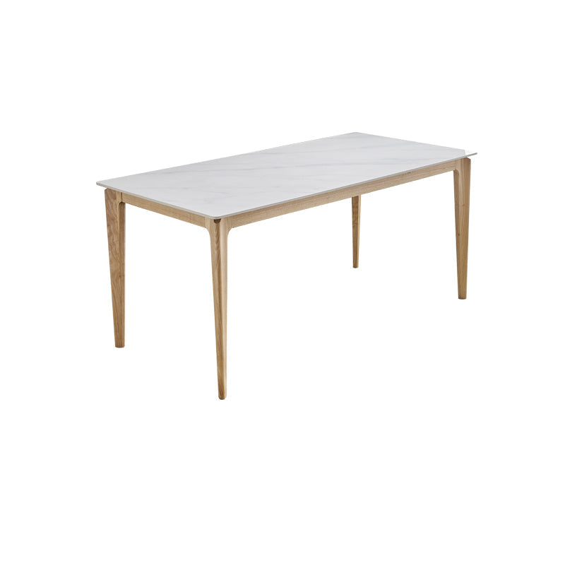 Modern 1/4/5/7 Pieces Dining Set Sintered Stone Top Dining Table Set with Chairs White 71"L x 31"W Clearhalo 'Dining Room Sets' 'Dining Tables & Seating' 'dining_room_set' 'furn' 'furn_dining_room_set' 'Furniture' 'furniture_dining_room_set' 'Kitchen & Dining Furniture' 'kitchen&dining_furn' 'kitchen' 4451983
