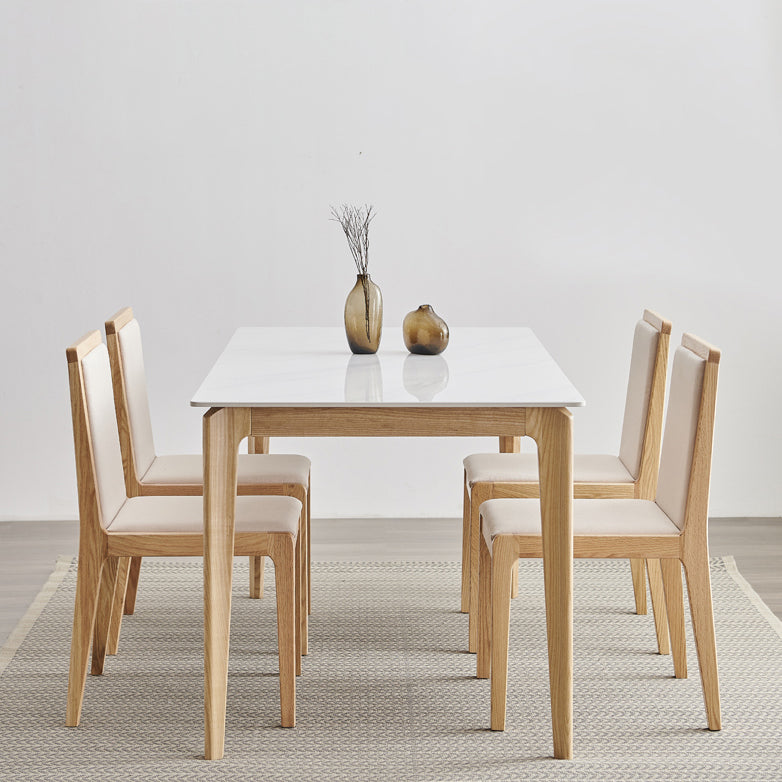Modern 1/4/5/7 Pieces Dining Set Sintered Stone Top Dining Table Set with Chairs Clearhalo 'Dining Room Sets' 'Dining Tables & Seating' 'dining_room_set' 'furn' 'furn_dining_room_set' 'Furniture' 'furniture_dining_room_set' 'Kitchen & Dining Furniture' 'kitchen&dining_furn' 'kitchen' 4451987