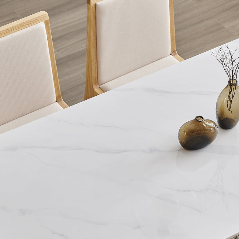 Modern 1/4/5/7 Pieces Dining Set Sintered Stone Top Dining Table Set with Chairs Clearhalo 'Dining Room Sets' 'Dining Tables & Seating' 'dining_room_set' 'furn' 'furn_dining_room_set' 'Furniture' 'furniture_dining_room_set' 'Kitchen & Dining Furniture' 'kitchen&dining_furn' 'kitchen' 4451990