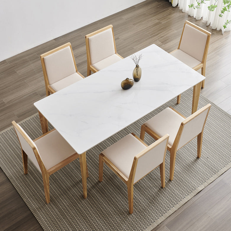 Modern 1/4/5/7 Pieces Dining Set Sintered Stone Top Dining Table Set with Chairs Clearhalo 'Dining Room Sets' 'Dining Tables & Seating' 'dining_room_set' 'furn' 'furn_dining_room_set' 'Furniture' 'furniture_dining_room_set' 'Kitchen & Dining Furniture' 'kitchen&dining_furn' 'kitchen' 4451993