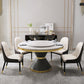 Glam 1/4/5/7/9 Pieces Dining Set Sintered Stone Dining Table Set for Home Use 5 Pieces: Table, 4 Chairs Clearhalo 'Dining Room Sets' 'Dining Tables & Seating' 'dining_room_set' 'furn' 'furn_dining_room_set' 'Furniture' 'furniture_dining_room_set' 'Kitchen & Dining Furniture' 'kitchen&dining_furn' 'kitchen' 4452001