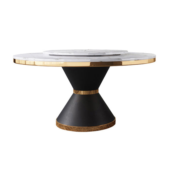 Glam 1/4/5/7/9 Pieces Dining Set Sintered Stone Dining Table Set for Home Use Clearhalo 'Dining Room Sets' 'Dining Tables & Seating' 'dining_room_set' 'furn' 'furn_dining_room_set' 'Furniture' 'furniture_dining_room_set' 'Kitchen & Dining Furniture' 'kitchen&dining_furn' 'kitchen' 4452004